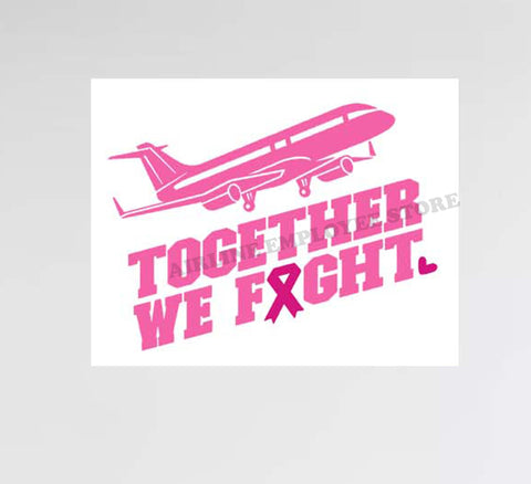 Together We Fight - Breast Cancer Awareness Decal Stickers