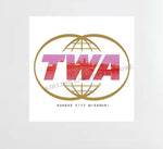 TWA Globe City View Design Decal Stickers