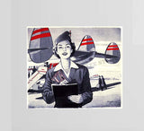 TWA Vintage Flight Attendant Decal Stickers