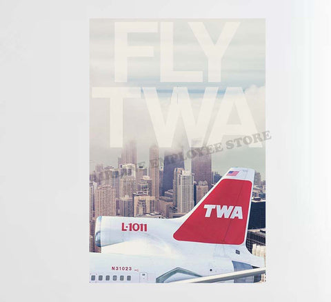 TWA Skyline Decal Stickers