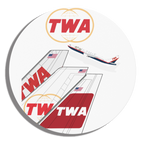 TWA Tails Round Magnet