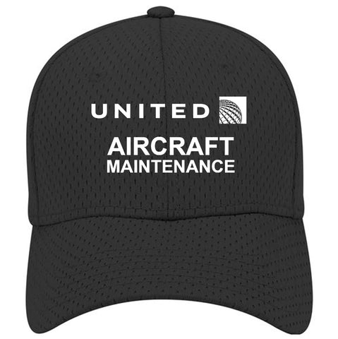 Untied Airlines Aircraft Maintenance Mesh Cap *CREDENTIALS REQUIRED*