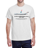 United Airlines The Blue and White Wedge Livery: 1957-1963 History T-Shirt