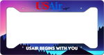 US Air Night Sky  "Usair Begins With You" - License Plate Frame