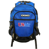 US Air Logo - Royal Blue Ogio Fugitive Backpack - FRONT POCKET SEWN SHUT FOR EMBROIDERED LOGO