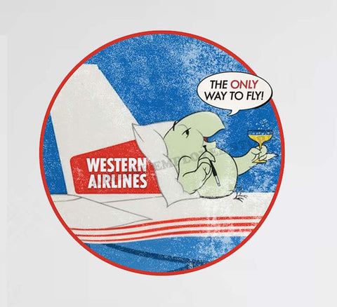 Western Airlines Very Important Bird Wally Bird Decal Stickers