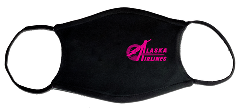 Alaska Airlines Pink Face Mask