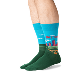 Boston Men's Travel Themed Crew Socks