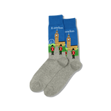London Men's Travel Themed Crew Socks