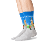 London Men's Travel Themed Crew Socks