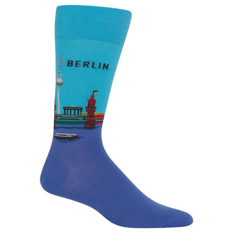 Berlin Men's Travel Themed Crew Socks