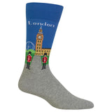 London Men's Travel Themed Crew Socks