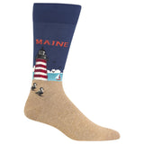 Maine Men's Travel Themed Crew Socks