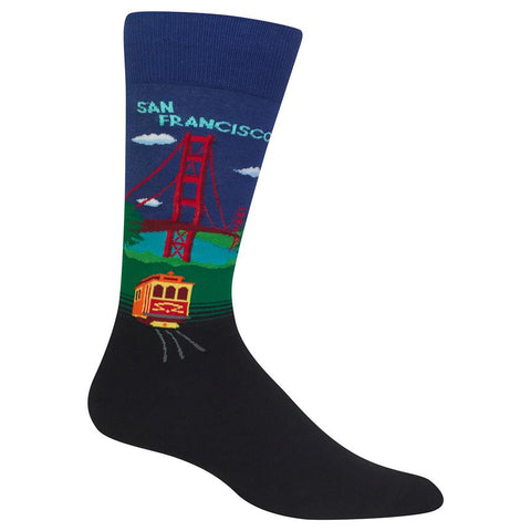 San Francisco Men's Travel Themed Crew Socks