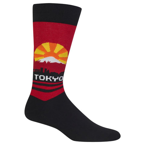Tokyo Men's Travel Themed Crew Socks