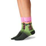 Hot Sox for Women - Napa Valley Themed Crew Socks