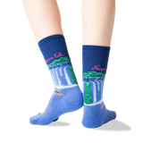 Hot Sox for Women - Niagara Falls Themed Crew Socks