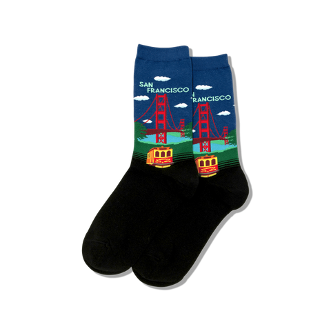 San Francisco Women's Travel Themed Crew Socks