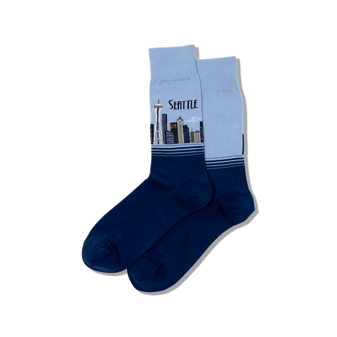 Seattle Men's Travel Themed Crew Socks
