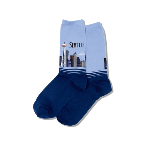 Seattle Women's Travel Themed Crew Socks