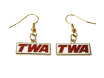 TWA Red Logo Earrings