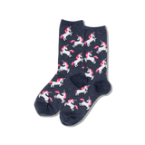 Hot Sox for Women - Unicorn Travel Themed Crew Socks