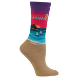 Hawaii Women's Travel Themed Crew Socks