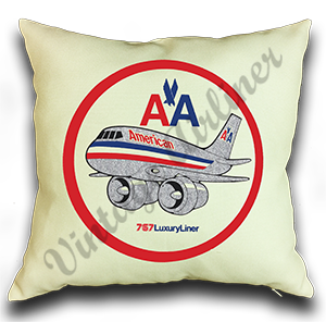 American Airlines 757 Old Livery Linen Pillow Case Cover