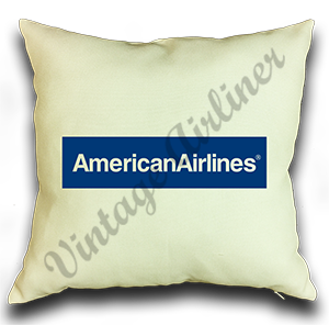 American Airlines Blue Linen Pillow Case Cover