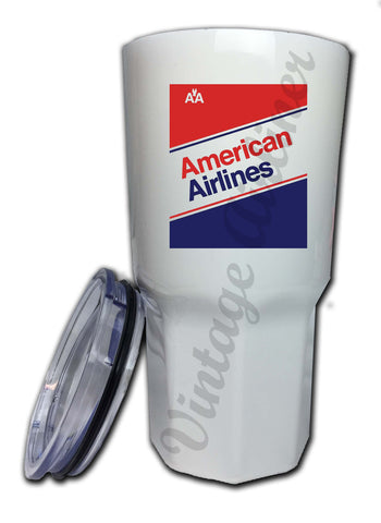 American Airlines 1980's Timetable Tumbler