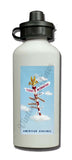 AA Flght Information Vintage Aluminum Water Bottle
