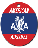 American Airlines Red Bag Sticker Ornaments