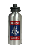 American Airlines 1940's Red Bag Sticker Aluminum Water Bottle