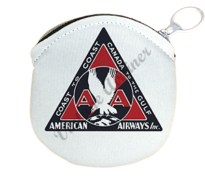 American Airlines 1930's Triangle Bag Sticker Round Coin Purse