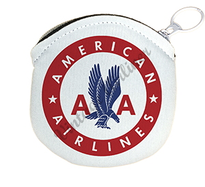 American Airlines 1940's Logo Round Coin Purseb