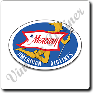 AA Mercury Logo Square Coaster