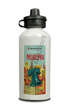 American Airlines Vacations Philadelphia Brochure Cover Aluminum Water Bottle