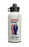 American Airlines 1970's Eagle Timetable Cover Aluminum Water Bottle