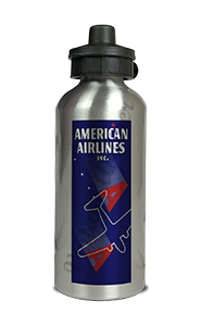 American Airlines 1930's Ticket Jacket Cover Aluminum Water Bottle
