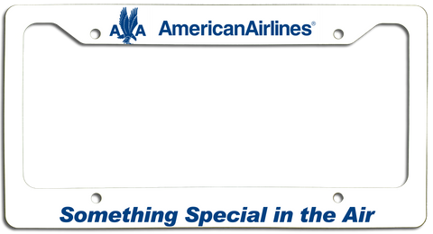 American Airlines - Something Special In the Air - w/AA Eagle License Plate Frame