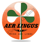 Aer Lingus Green & White Shamrock Round Coaster
