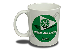 Aer Lingus 1950's Vintage Bag Sticker  Coffee Mug