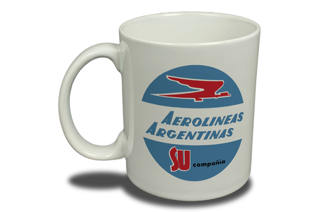 Aerolineas Argentinas 1960's Vintage Bag Sticker  Coffee Mug