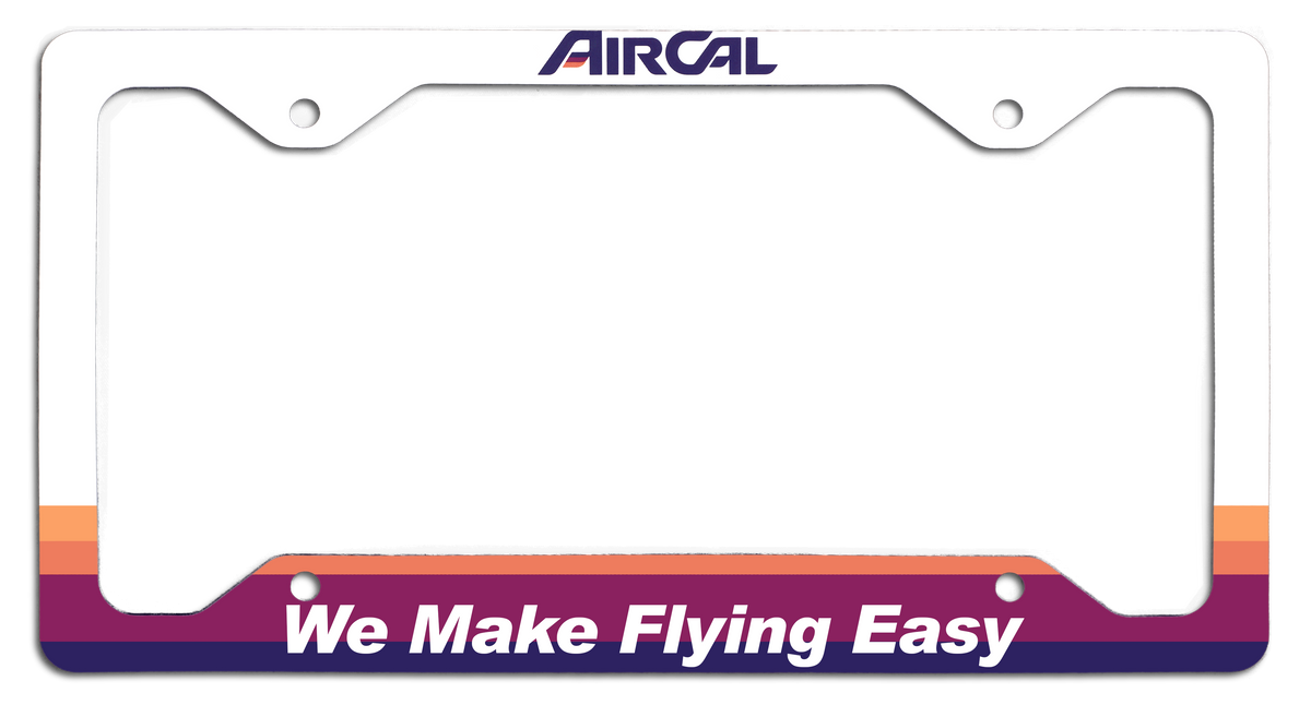 Air Cal We Make Flying Easy License Plate Frame Airline Employee Shop