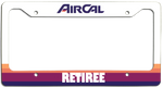 Air Cal Retiree - License Plate Frame