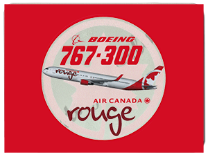 Air Canada Rouge Bag Sticker Glass Cutting Board