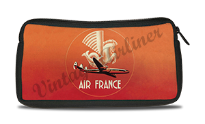 Air France 1950's Vintage Bag Sticker Travel Pouch
