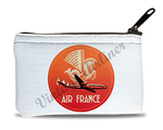 Air France 1950's Vintage Bag Sticker Rectangular Coin Purse