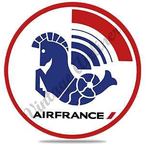 Air France 1976 Logo Round Coaster