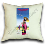 Air India Vintage Pillow Case Cover